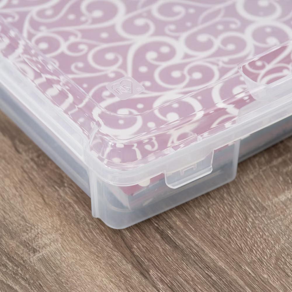USA Paper Thick Portable Plastic Scrapbook Storage Snap Tight Cases - Image 45