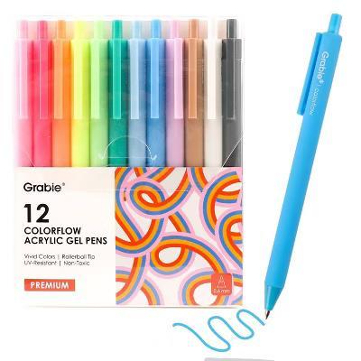Grabie 12ct Retractable Colorflow Acrylic Gel Pens - Image 7