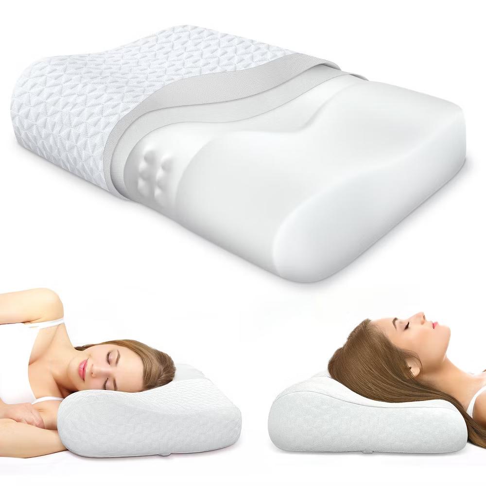 Neck Pillow Memory Foam Contour Pillow for Pain Relief Cervical Pillow for Sleeping, Ergonomic Pillow for Side Back Stomach Sleeper - Image 10