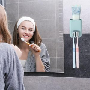 Wall Mounted Bathroom Toothbrush Holder Set 2.45"x3.39"