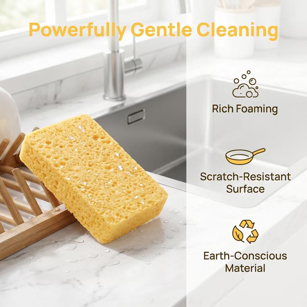 Kitchen Household Cleaning Non-Scratch Cleaning Sponge 6 Pcs - Image 18