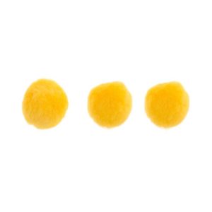 1in Yellow Pom Poms for Crafts DIY Art Creative, 100pcs