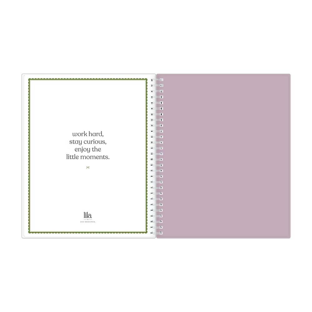 Day Designer 8"x10" 2026-2027 Weekly/Monthly Lila Planner Sweet Daisy Lilac Smooth Frosted Wirebound - Image 7