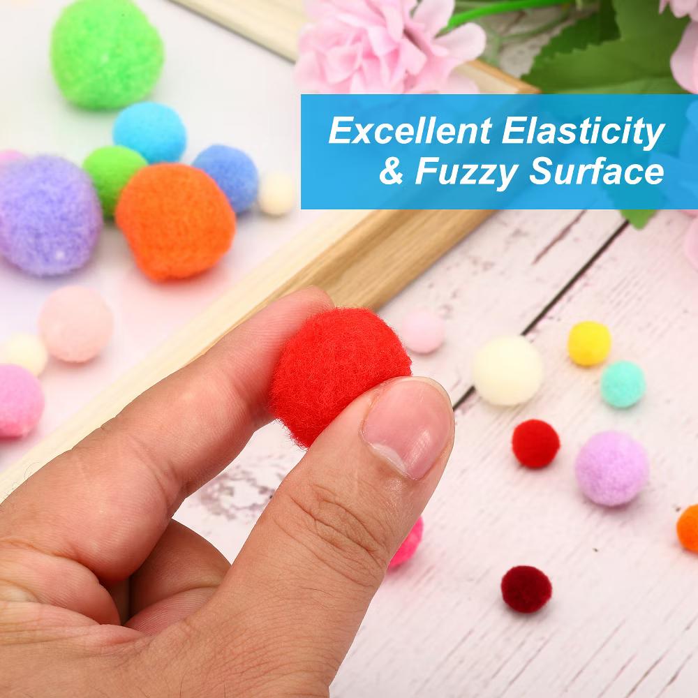 Creative DIY Craft Decorations Home Art Supplies Pom Poms 0.4" - Image 5