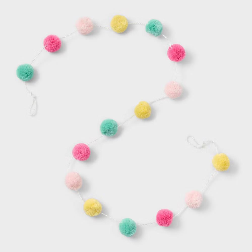 60" Pom Pom Bright Garland - Image 2