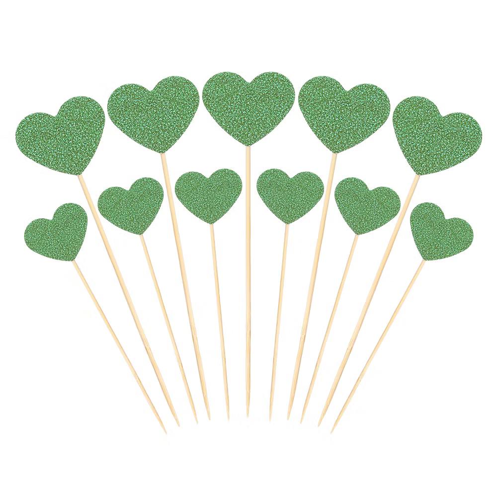 Wedding Engagement Birthday Decoration Heart Shape Cupcake Toppers Picks 50 Pcs - Image 14