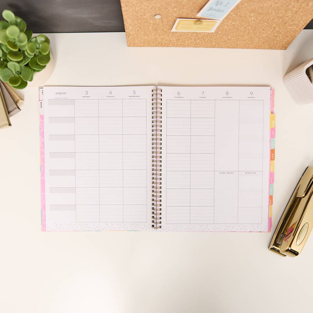 Happy Brands 2026-2027 9.375"x11.875" Organized Ditzy Garden Big 12 Months Twin Loop Dated Teacher Planner - Image 14