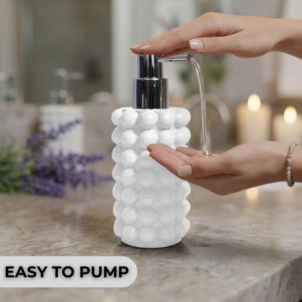 Better Trends Nova Bathroom Accessories 100% Resin Impeccably Crafted Soap Dispenser with Rust-Proof Pump for Bathroom & Kitchen Countertops - Image 33