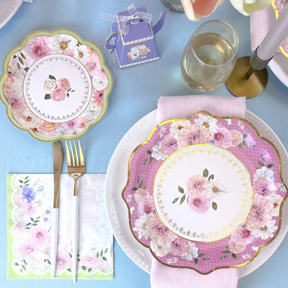 Tea Time Whimsy 9 in. Premium Paper Plates (Set of 32) - Image 11