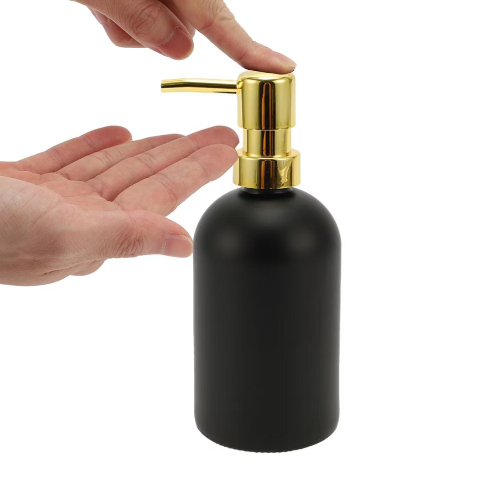 Classic Cylindrical Soap Pump Dispenser for Hotels 400ml 1 Pc - Image 3