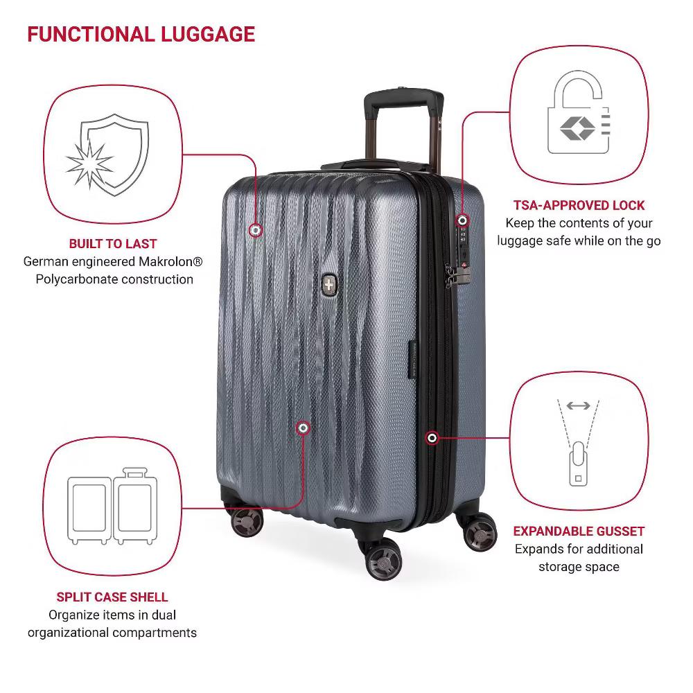 Energie Hardside Carry On Spinner Wheels Suitcase - Image 9