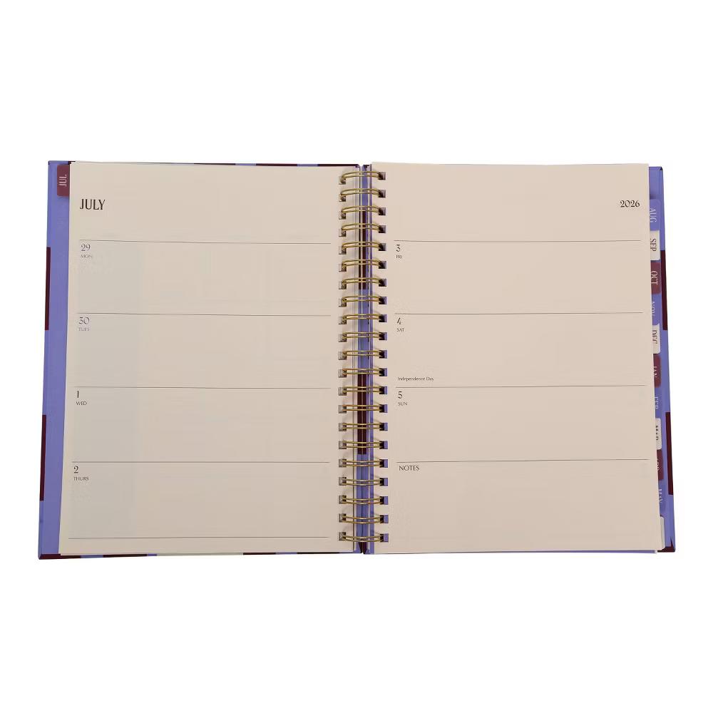 Pearhead 9.5"x11" 2026–2027 Weekly/Monthly Academic Planner with Stickers Purple/Maroon - Image 3
