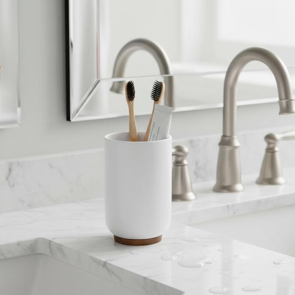French Home Goods Elegant Bamboo-Based Bathroom Tumbler – Modern Vanity Cup, Ideal for Toothbrush Holder or Countertop Organizer - Image 22