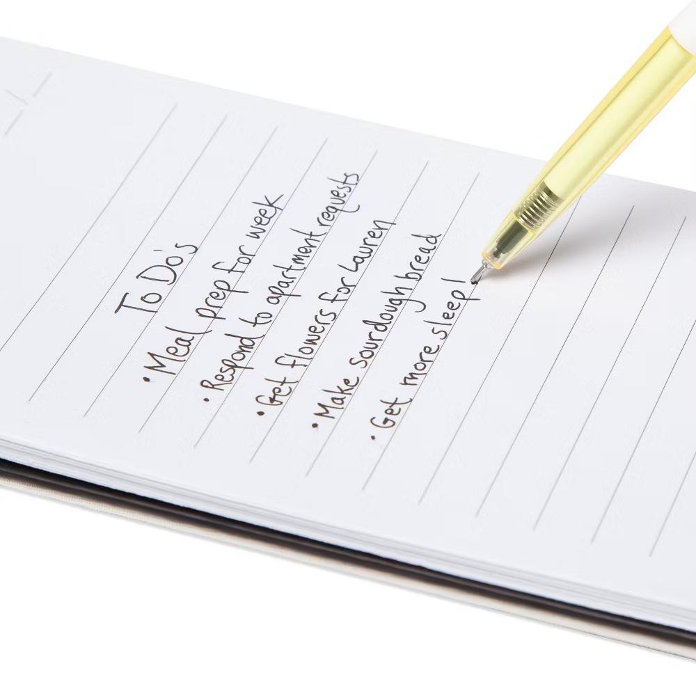 Retractable Gel Pen Flower Black Ink: 0.07mm Non-Toxic Stationery, Art & Office Pen with Flowers