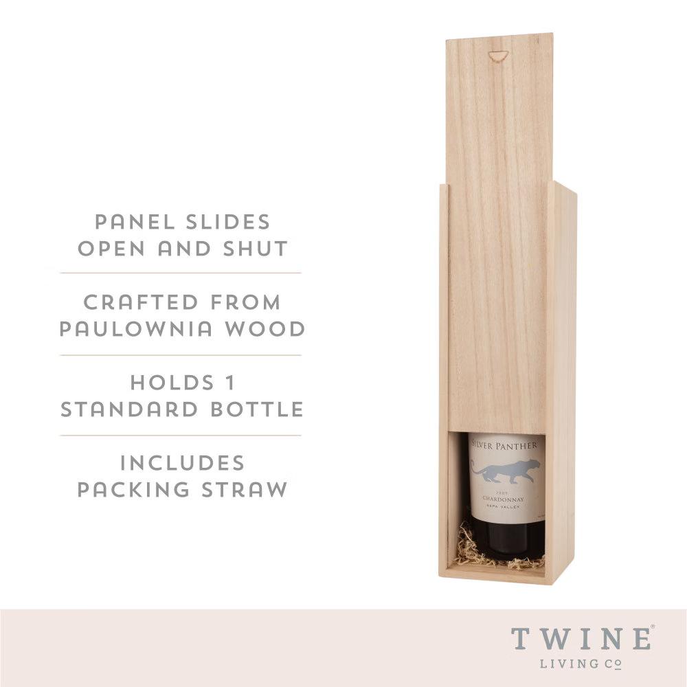 Twine Paulownia Bottle Wood Decorative Wine Box - Image 19