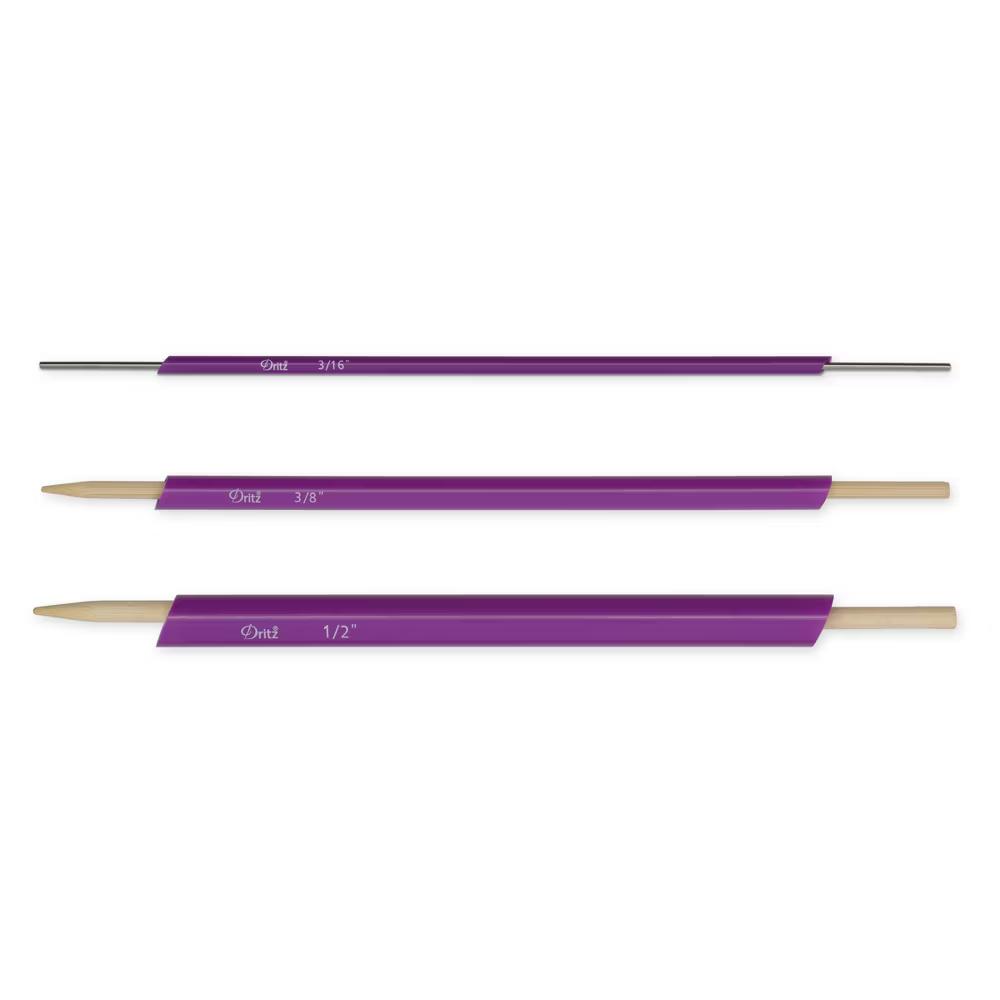 3ct Quick Turn Fabric Tube Turners: Sewing Kit & Supplies, Plastic, 3 Pieces, Storage Case Included - Image 2