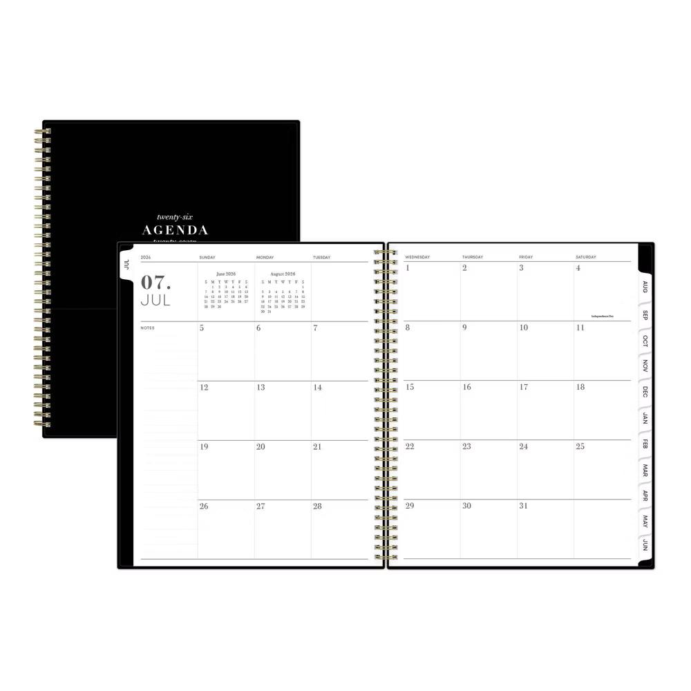 Blue Sky 8.5"x11" 2026-2027 Weekly/Monthly Planner BS Black PP with Double Horizontal Pockets Wirebound - Image 7