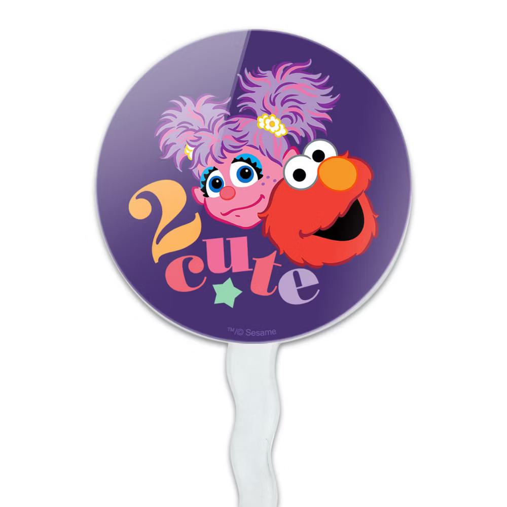 Elmo and Abby 2 Cute Cupcake Picks Toppers Decoration Set of 6 - Image 3