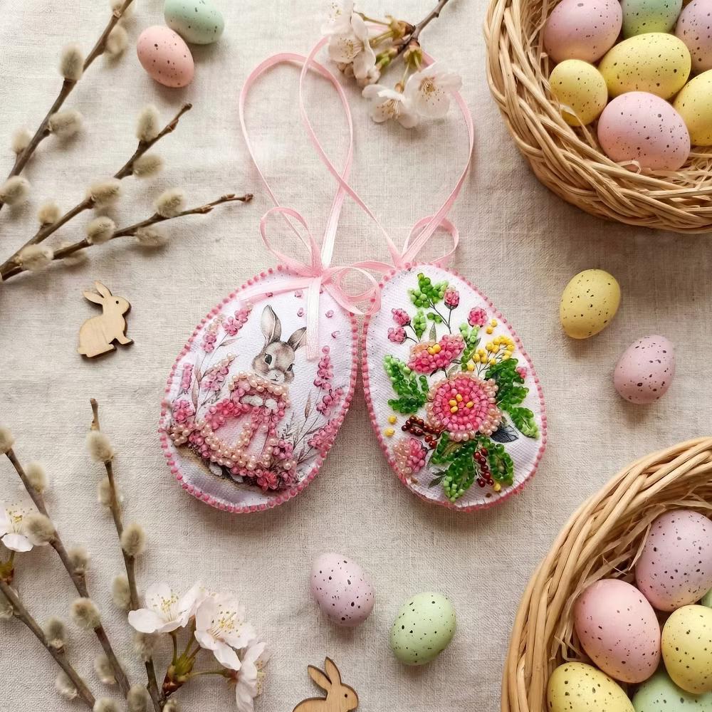 Art Bead Embroidery Kit. Decoration - Easter Bunny ABT-060 - Image 7