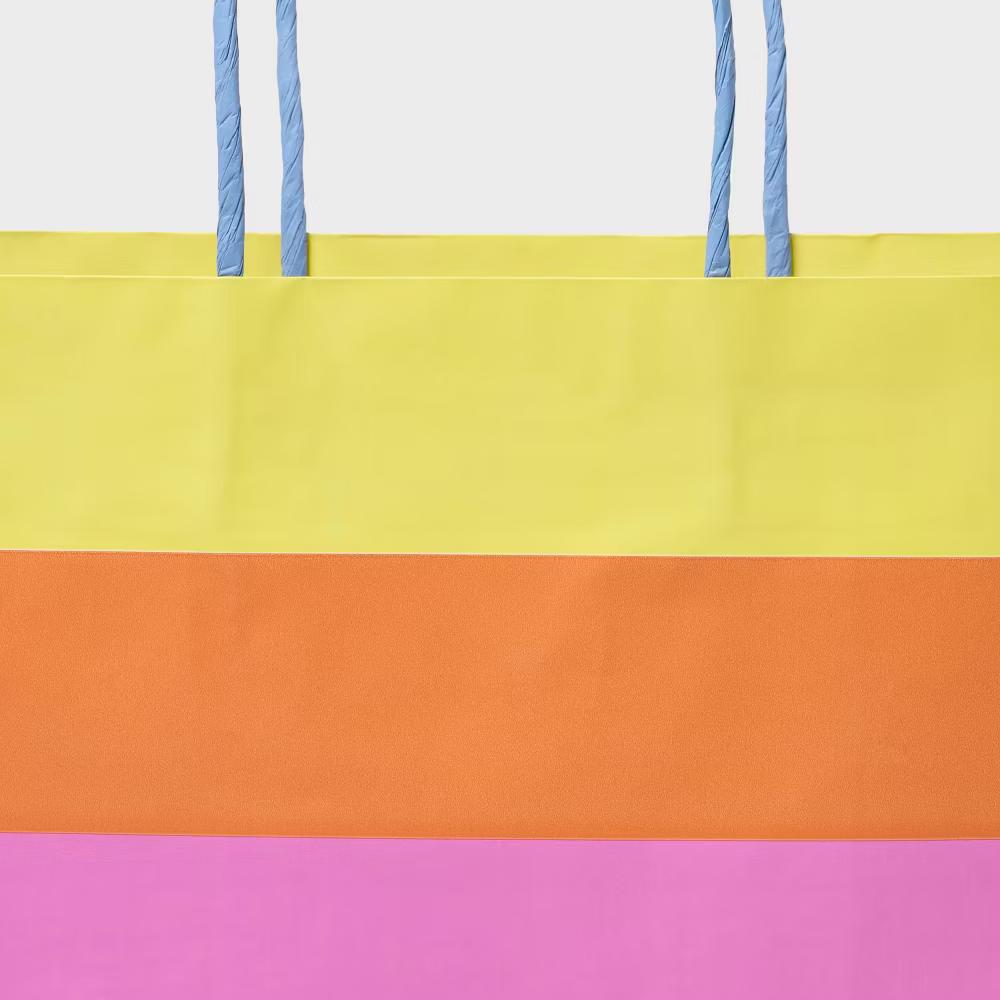 Medium Colorblock Stripe Gift Bag Colorful - Image 3