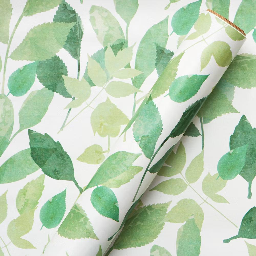 20 Sq Ft Foliage Wrapping Paper Green