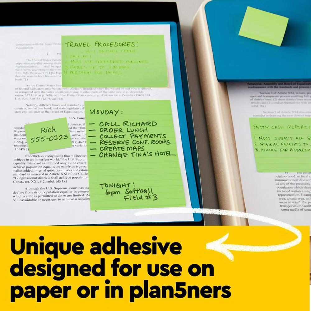 Notes 3pk 3" 5" 100 Sheets/Pad Floral Fantasy Collection: Sticky Notes, Multicolor, Art & Design, Uncoated Paper - Image 5