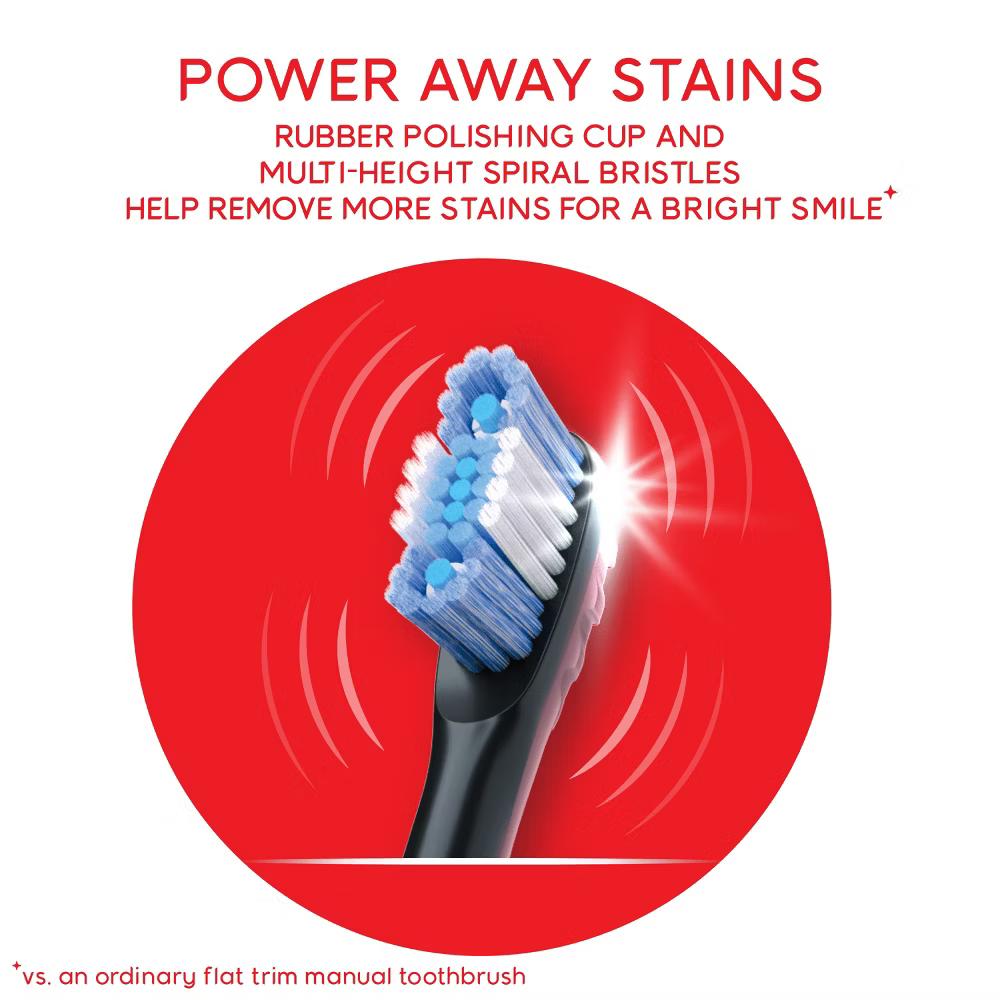 Optic White Pro Series Sonic Battery Powered Toothbrush - Black - Image 2