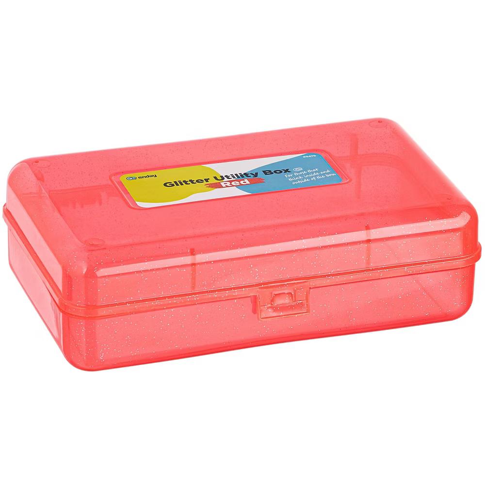 Plastic Pencil Box with Snap Closure Lids, Small Utility Storage Crayon School and Office Supplies Case Organizer - Image 32