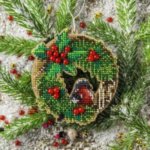 Crafts Bead embroidery kit on wood FLK-440