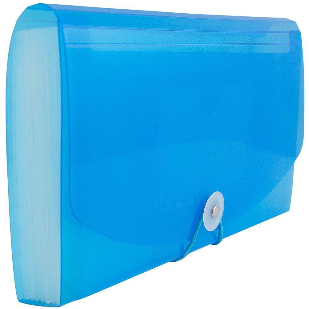 5" 10 1/2" 13 Pocket Plastic Expanding File Folder - Check Size - Image 2
