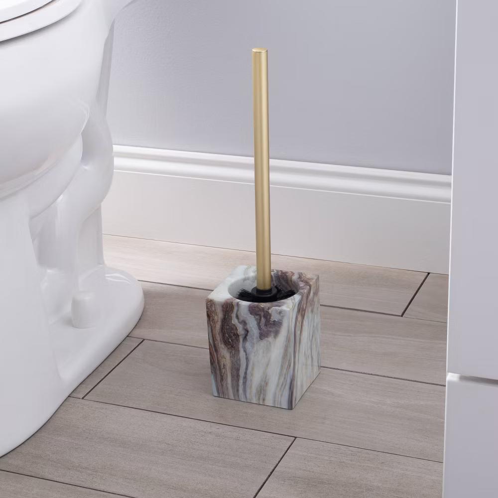 Agate Square Bowl Brush - Elle Décor: Polypropylene Toilet Brush & Holder Set, Cleaning Accessory - Image 2