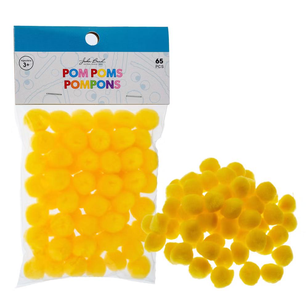 65ct 0.5in Mini Pom Poms for DIY Arts and Crafts, Tiny Acrylic Poms Craft Embellishments - Image 42