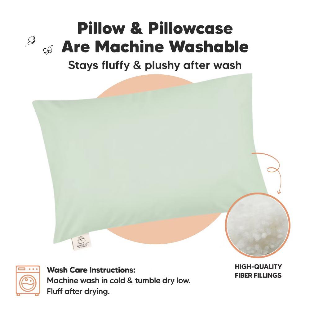 Jumbo Toddler Pillow with Pillowcase, 14X20 Soft Organic Toddler Pillows for Sleeping, Kids Travel Pillow - Image 49