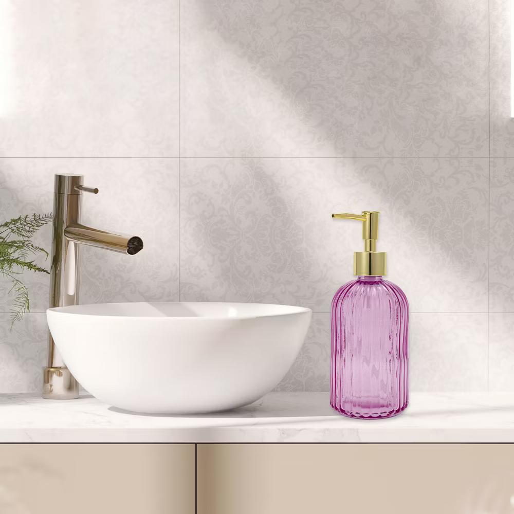 Convenient Vertical Stripe Soap Dispenser 13.53oz 1 Pc - Image 48