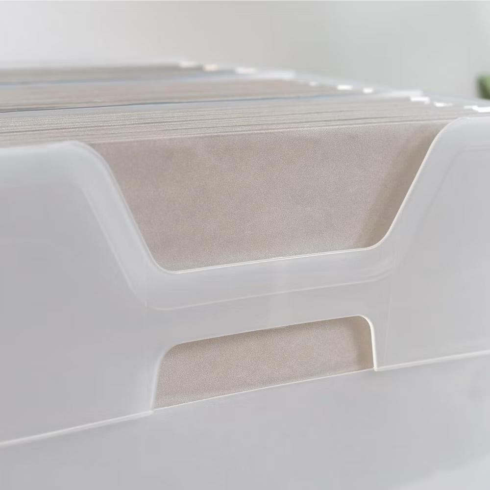 Small Portable Desktop File Box with Open Top, Letter Size, Clear - Image 5