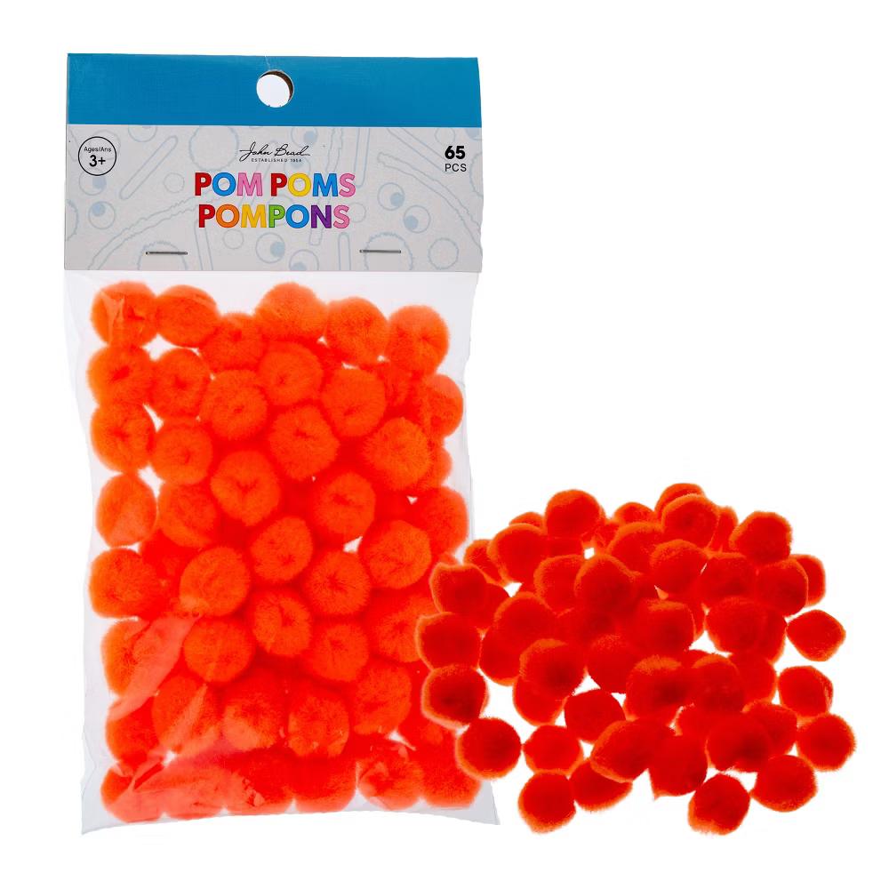 65ct 0.5in Mini Pom Poms for DIY Arts and Crafts, Tiny Acrylic Poms Craft Embellishments - Image 28