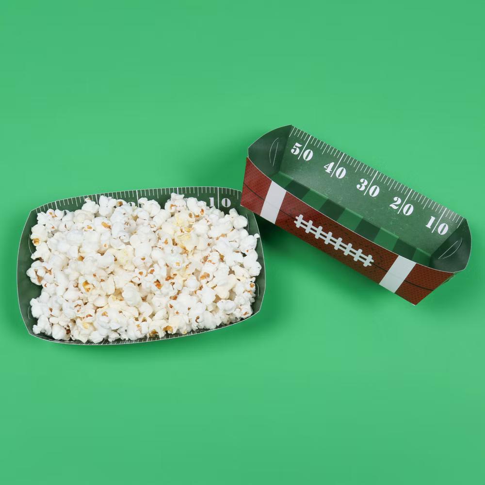 Football Party Paper Food Trays, Disposable Double-Sided Paper Food Holders for Nachos, Hot Dogs, French Fries - 12 Ct - Image 6