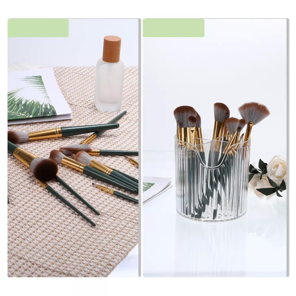 4 Slot Makeup Brush Cup Makeup Organizer for Bathroom Countertops 1 Pc - Image 17
