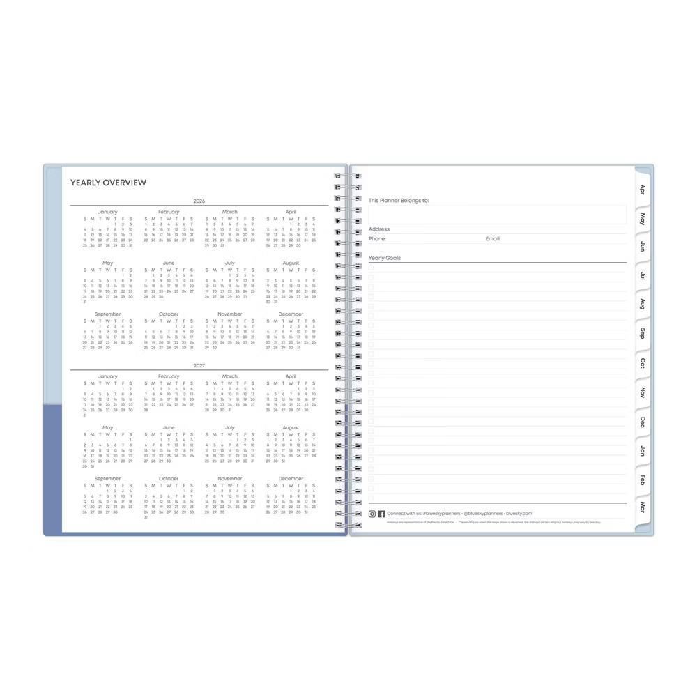 Blue Sky 8.5"x11" 2026-2027 Blue Sky Weekly/Monthly Planner Powder Blue/Periwinkle - Image 11