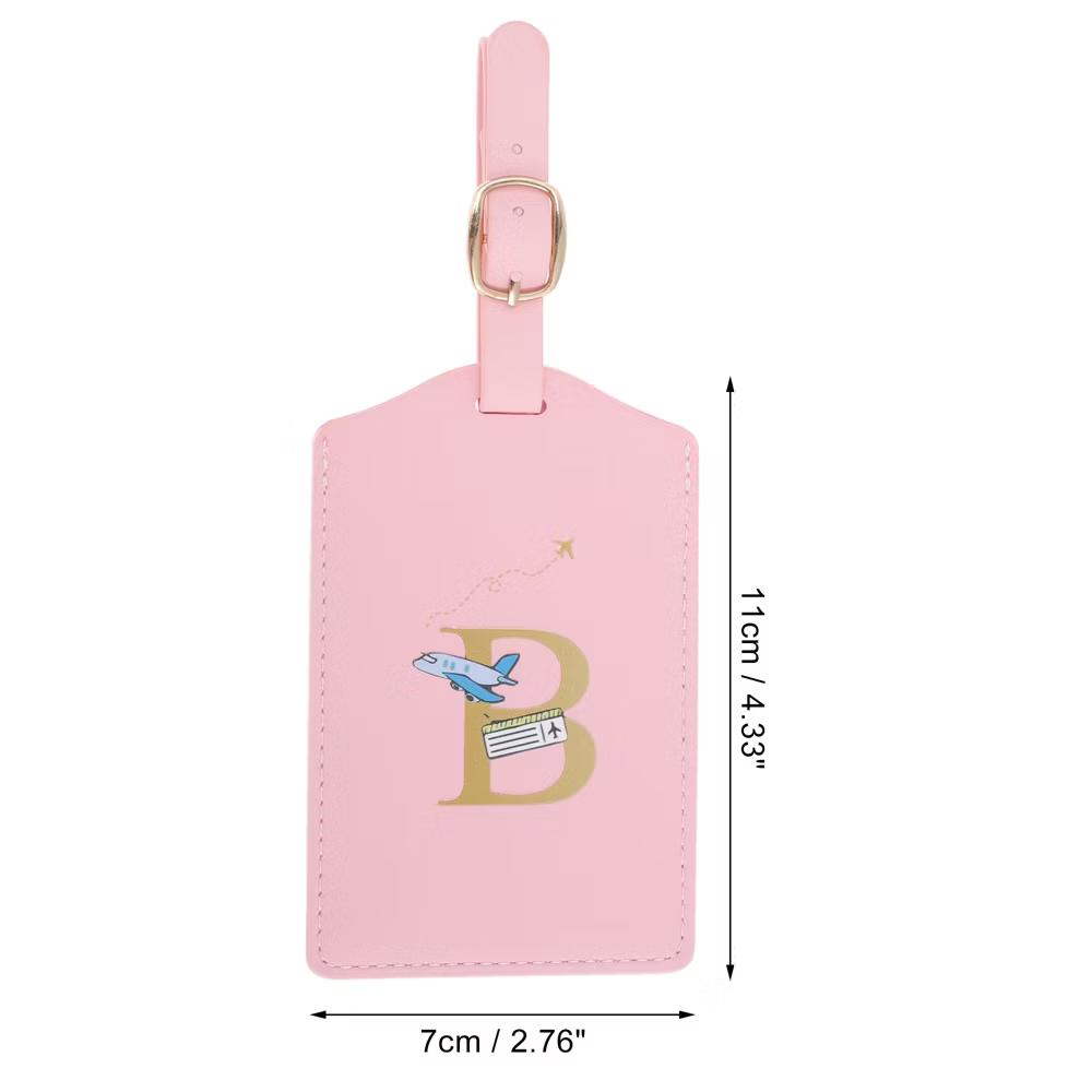 Letter Luggage Tag Pink 1 Pc - Image 9