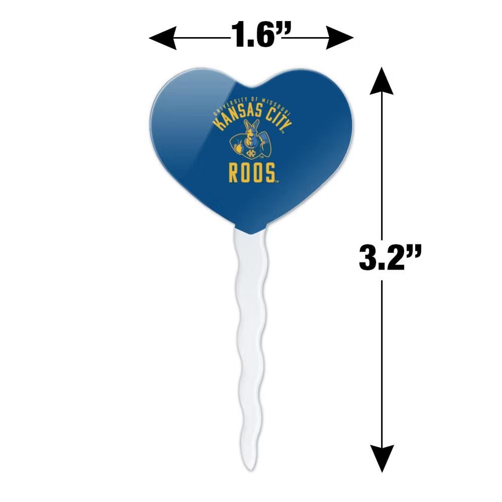 University of Missouri - Kansas City Kangaroos Logo Heart Love Cupcake Picks Toppers Decoration Set of 6 - Image 6