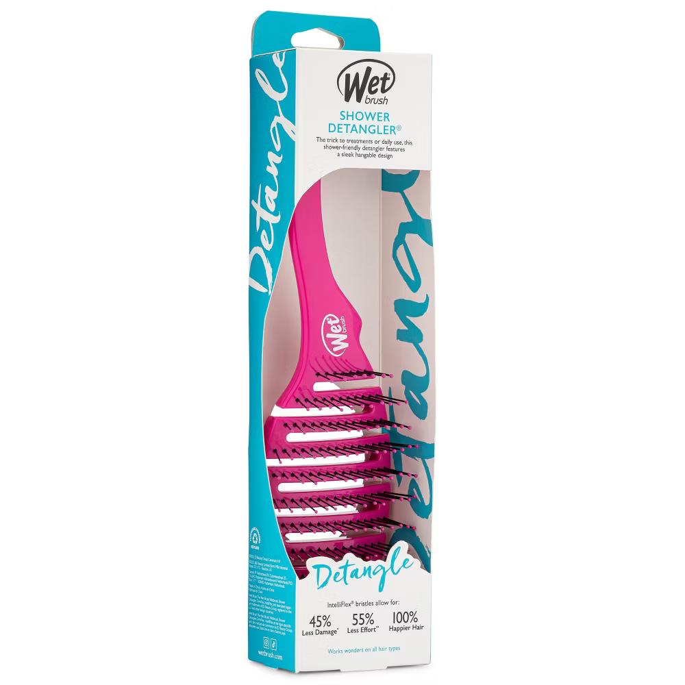 Wet Brush Shower Detangler Hair Brush - Fuchsia - Image 2