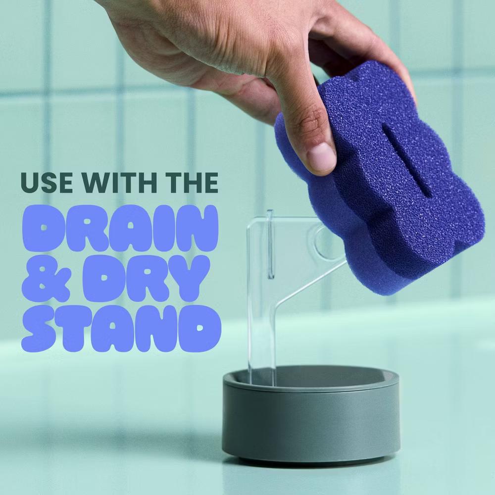 Brite by Two-Sided Scrub & Wipe Dish Sponge - Midnight Mode: Foam, Cleaning Tools and Accessories - Image 9