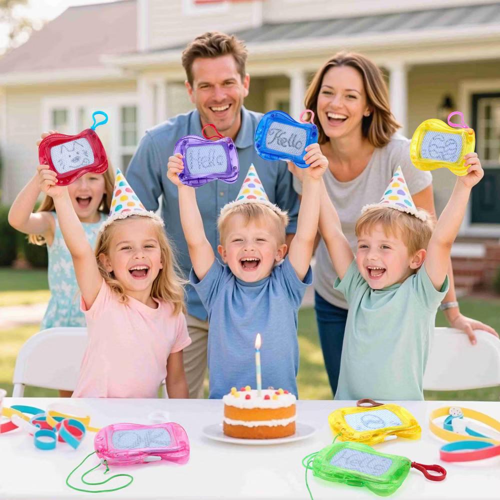 12 Pcs Mini Magnetic Drawing Board, 6 Erasable Keychain Drawing Board, Writing Pad Boys and Girls Classroom Prize, Birthday Goodie Bag Stuffers - Image 5