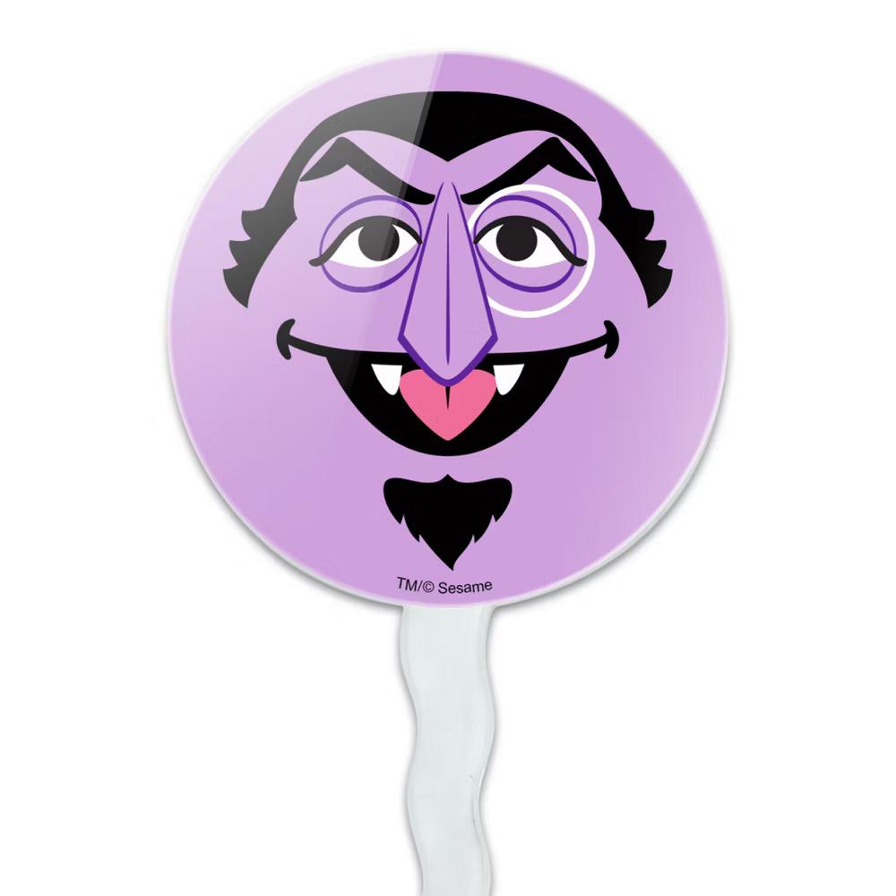 Count Face Cupcake Picks Toppers Decoration Set of 6 - Image 5