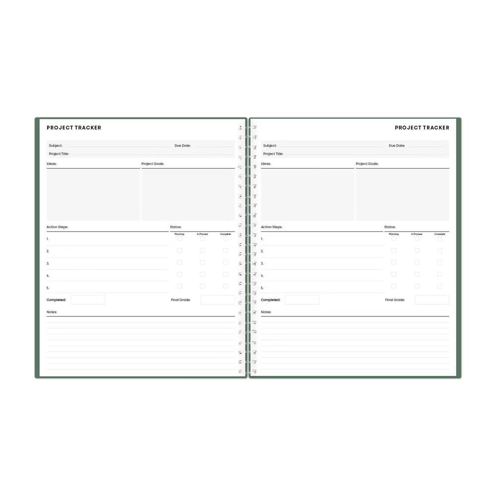 Blue Sky 8"x10" Student Planner AY 2026-2027 Weekly/Monthly Spiral Non-Tabbed Fern Green - Image 9