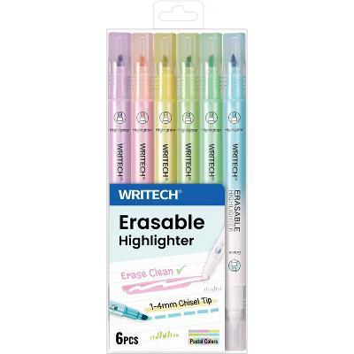 Dual Tip Erasable Highlighters, Pastel Colors, 6 Count - Image 2