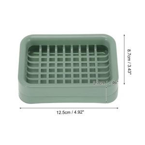 Double Layer Grid Soap Dish Multicolored 3 Pcs