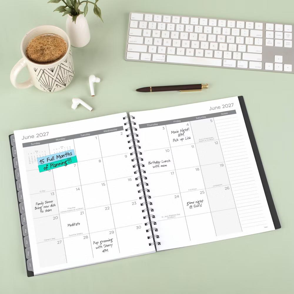 Mead 8.5"x11" 2026-2027 Basic Large Weekly/Monthly Black - Image 10
