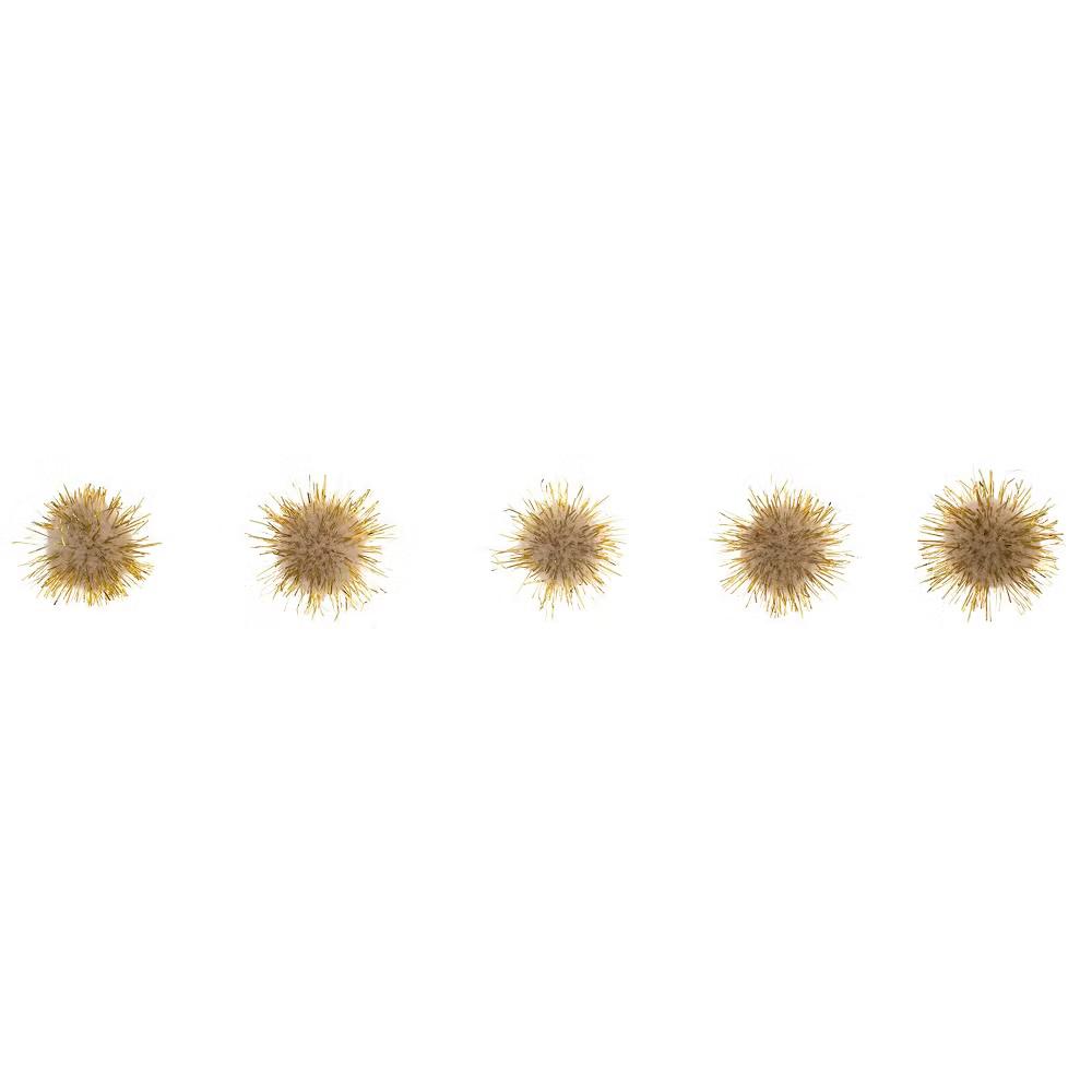 0.5in Beige Glitter Pom Poms for Crafts DIY Art Creative, 100pcs - Image 3